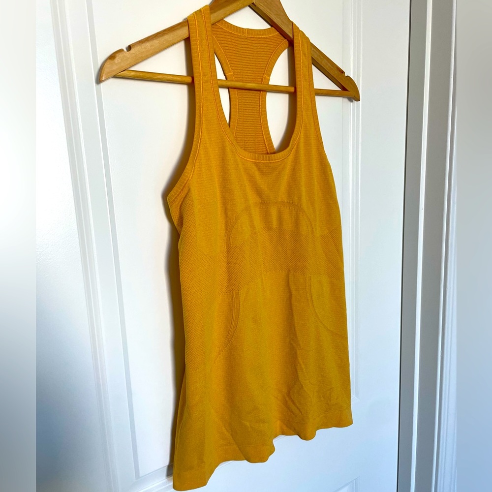 Lululemon racer back tank. Golden color